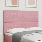 vidaXL LED Kopfteil Rosa 72 cm Samt