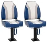 vidaXL Bootssitze mit Podest 2 Stk. 360&deg; Drehbar