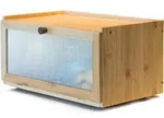 Brotkasten Holz Brotaufbewahrung Brotbox 40x25x20cm bambus