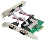 InLine&reg; PCIe x1 Schnittstellenkarte, 4x RS-232, Low Profile I/O-Karten /...