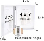 Bilderrahmen Doppelrahmen klappbar Glasfront 10x15cm Wei&szlig;