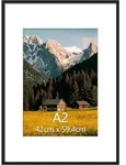 Bilderrahmen Posterrahmen Wand B&uuml;ro Wohnung 1 St&uuml;ck Schwarz A2