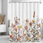 Duschvorhang Antischimmel Wasserabweisend Mischblumen 120 x 200 cm