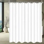 Duschvorhang 300x200cm Polyester Reinwei&szlig; H200 x B300 cm (1er Pack)