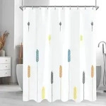 Duschvorhang Polyester Waschbar Bunte Weizenohren 240 x 200 cm