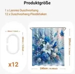 Duschvorhang 240x200 Polyester Blauer Vogel 240 x 200 cm