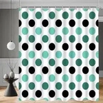 Duschvorhang 180x200 Polyester Punkt Punkt H200 x B180 cm (1er Pack)