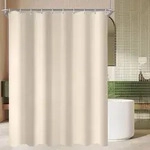 Duschvorhang 90x90 cm Beige Textil Antischimmel Wasserdicht waschbar