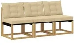 vidaXL 3 St&uuml;ck Outdoor Mittelsofa