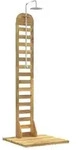 vidaXL Gartendusche 225 cm Massives Akazienholz und Edelstahl Wei&szlig;