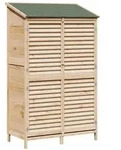 vidaXL Garten Shed Natur 106 x 56 x 176,5 cm Massivholz aus Fichte