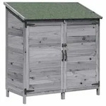 vidaXL Garten Shed Grau 106,5 x 56 x 113,5 cm Holzwerkstoff