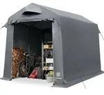 Ger&auml;tehaus 9.8m3 Grau 190x230x225cm Wasserdichtes Ger&auml;tezelt mit