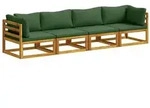 vidaXL Sofa-Set 4 stk. Natur Massivholz Akazie