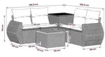 vidaXL Sofa Set 6 stk. Schwarz und Cremewei&szlig; Polyrattan und Stahl