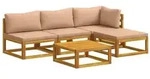 vidaXL Sofa-Set 5 stk. Natur Massivholz Akazie