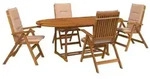 vidaXL 5-teiliges Garten-Esszimmer-Set Natur Massivholz Akazie