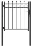 vidaXL Zauntor HORST 100 x 100 cm Metall Schwarz Abschlie&szlig;bar
