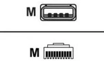 Zebra - USB-Kabel - USB (M) bis RJ-45 (10-polig) (M)