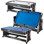 VEVOR 3 in 1 Multispieltisch mit Drehgelenk und Airhockey, Tischtennis,...