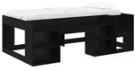 vidaXL Kinderbettgestell mit Stauraum Schwarze Eiche 80 x 200 cm