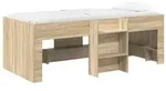 vidaXL Hochbett f&uuml;r Kinder 2 pcs Sonoma-Eiche 98,5 x 200 cm
