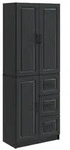 vidaXL Schrankset 2 pcs Schwarz Holzwerkstoff