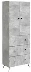vidaXL Schrankset 2 pcs Betongrau 66 x 34,5 x 90 cm Holzwerkstoff