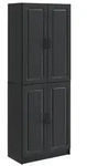 vidaXL Schrankset 2 pcs Schwarz Holzwerkstoff