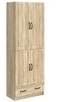vidaXL Schrankset 2 pcs Sonoma-Eiche Holzwerkstoff