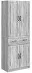 vidaXL Schrankset 2 pcs Grau Sonoma Holzwerkstoff