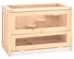 vidaXL Hamsterk&auml;fig 60x35,5x42 cm Massivholz Tanne