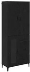 vidaXL Highboard Schwarz Eichen-Optik 69,5 x 34 x 180 cm Holzwerkstoff