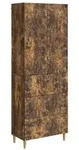 vidaXL Schrankset 2 pcs Ger&auml;ucherte Eiche 66 x 34,5 x 90 cm