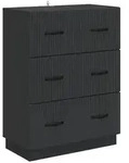 vidaXL Schubladenschrank Schwarz 66 x 34,5 x 87 cm Holzwerkstoff