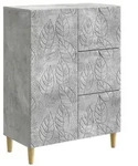 vidaXL Sideboard Betongrau 66 x 34,5 x 90 cm Holzwerkstoff