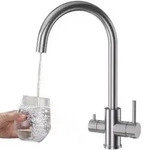 3 Wege K&uuml;chenarmatur K&uuml;che, DETBOM Wasserfilter Wasserhahn f&uuml;r Trinkwasser