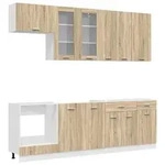 vidaXL K&uuml;cheneinheit LYON 8 pcs Sonoma-Eiche Holzwerkstoff