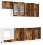 vidaXL K&uuml;cheneinheit KALMAR 8 pcs Altholz Holzwerkstoff