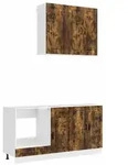 vidaXL K&uuml;cheneinheit PORTO 5 pcs Ger&auml;ucherte Eiche Holzwerkstoff