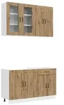 vidaXL K&uuml;cheneinheit KALMAR 4 pcs Artisan-Eiche Holzwerkstoff