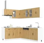 vidaXL 11-tlg. K&uuml;chenschrank-Set Kalmar Artisan-Eiche Holzwerkstoff