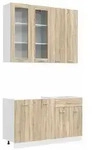 vidaXL K&uuml;cheneinheit LYON 4 pcs Sonoma-Eiche Holzwerkstoff