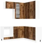 vidaXL K&uuml;cheneinheit LUCCA 8 pcs Altholz Holzwerkstoff