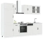 vidaXL 8-tlg. K&uuml;chenschrank-Set Kalmar Wei&szlig; Holzwerkstoff