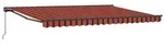 vidaXL Manuell einziehbare Markise Orange, Schwarz und Gelb 4 &times; 3,5 m