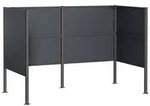 vidaXL M&uuml;lltonnen-Sichtschutz 167 x 85 x 113 cm Stahl Anthrazit