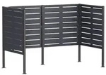 vidaXL M&uuml;lltonnen-Sichtschutz 167 x 85 x 113 cm Stahl Anthrazit