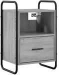 vidaXL H&auml;ngender Nachttisch Sonoma-Grau 40 x 30 x 60 cm Holzwerkstoff