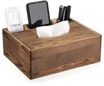 SUMTREE Vintage Rechteckige Taschentuchbox aus Holz mit 3 F&auml;chern f&uuml;r...